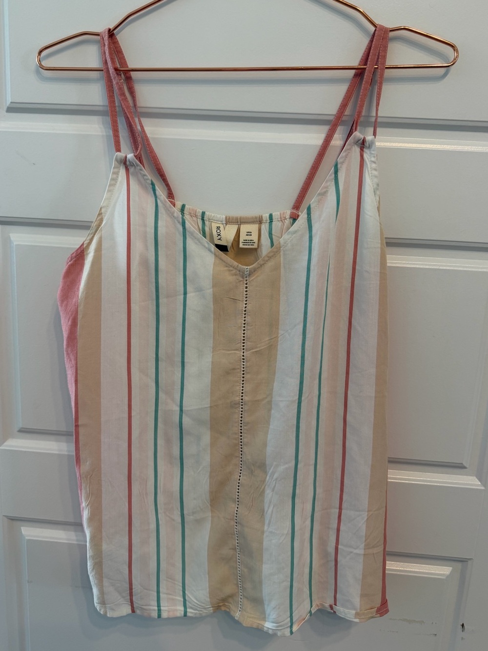Roxy Striped Double-Strap Tank Top